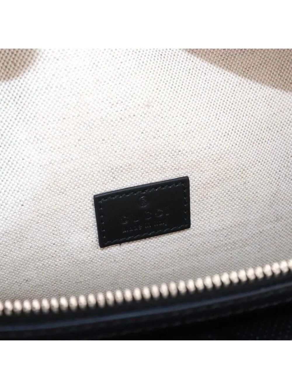 Gucci GG Embossed Belt Bag Leather Black Silver